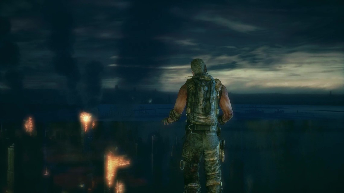 Walker staring out over Dubai